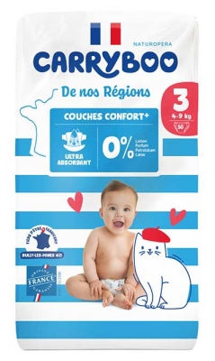 Carryboo De Nos Régions 50 Couches Taille 3 (4-9 kg)