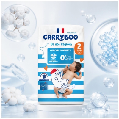 Carryboo De Nos Régions 50 Windeln Größe 2 (3-6 kg)