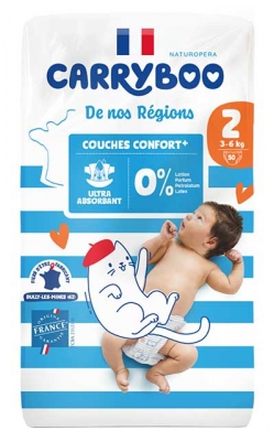 Carryboo De Nos Régions 50 Windeln Größe 2 (3-6 kg)