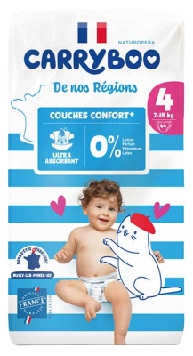 Carryboo De Nos Régions 44 Couches Taille 4 (7-18 kg)
