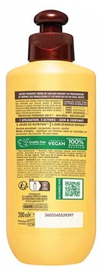 Garnier Ultra Doux Creme de Cuidado 2em1 Nutrição de Caracóis Cabelo Seco Caracolado a Crespo 200 ml