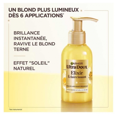 Garnier Ultra Doux Elixir Éclaircissant Cheveux Blonds Naturels ou Méchés 120 ml