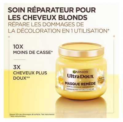 Garnier Ultra Doux Masque Remède Cheveux Blonds Naturels ou Méchés 340 ml