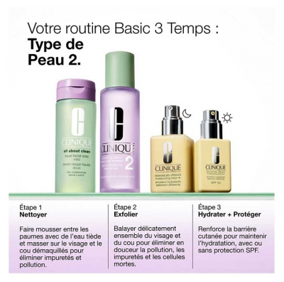 Clinique Lotion Exfoliante Étape 2 Matin et Soir Peau Sèche à Mixte Recharge 400 ml