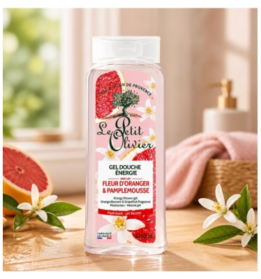 Le Petit Olivier Gel de Duche Energia Flor de Laranjeira & Toranja 400 ml