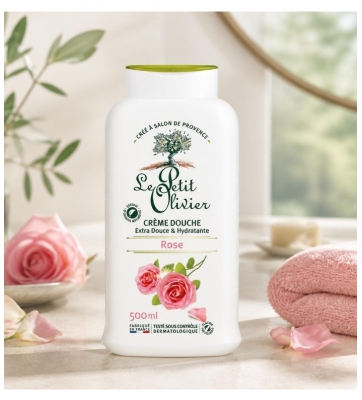 Le Petit Olivier Creme de Duche Extra Suave & Hidratante Rosa 500 ml