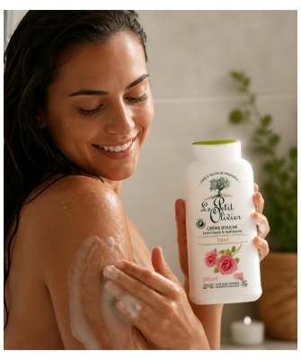 Le Petit Olivier Creme de Duche Extra Suave & Hidratante Rosa 500 ml