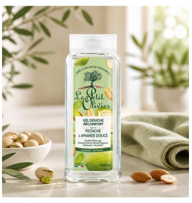 Le Petit Olivier Gel de Banho Conforto Pistache & Amêndoa Doce 400 ml