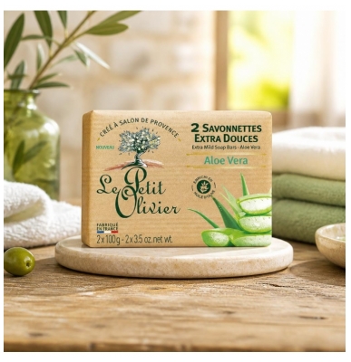 Le Petit Olivier Sabonetes Extra Suaves Aloe Vera 2 x 100 g
