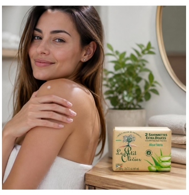 Le Petit Olivier Sabonetes Extra Suaves Aloe Vera 2 x 100 g