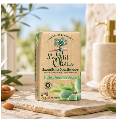 Le Petit Olivier Sabonete Extra Suave Surgras com Óleo de Amêndoa Doce 250 g