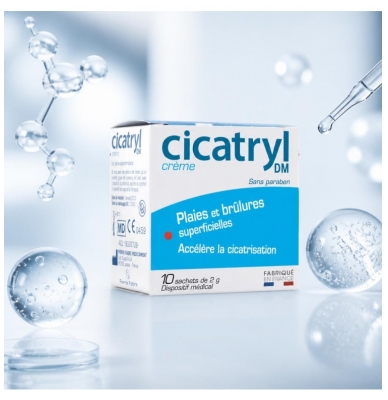 Pierre Fabre Health Care Cicatryl DM Crème Plaies et Écorchures 10 Sachets