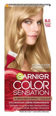 Garnier Color Sensation Coloration Permanente 100 ml - Coloration : 8.0 Blond Clair
