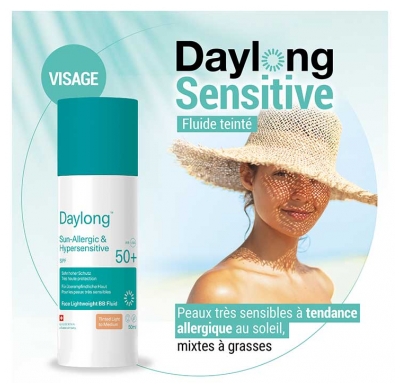 Daylong Sun Allergic & Hypersensitive Fluide Visage Teinté Clair à Moyen SPF50+ 50 ml