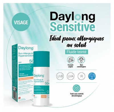 Daylong Sun Allergic & Hypersensitive Fluide Visage Teinté Clair à Moyen SPF50+ 50 ml