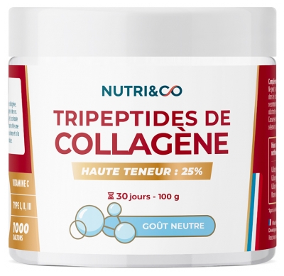 Nutri&Co Tripeptides de Collagène 100 g - Goût : Neutre