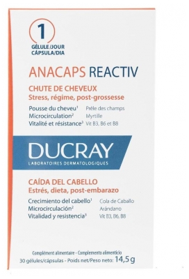 Ducray Anacaps Reactiv Chute de Cheveux Réactionnelle 30 Gélules