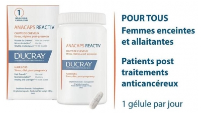 Ducray Anacaps Reactiv Chute de Cheveux Réactionnelle 30 Gélules