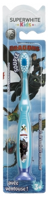 Superwhite Kids Brosse à Dents Enfants 3 Ans et + - Modèle : Dragons