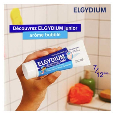 Elgydium Gel Dentifrice Junior Bouclier Protecteur 7/12 Ans Lot de 2 x 50 ml