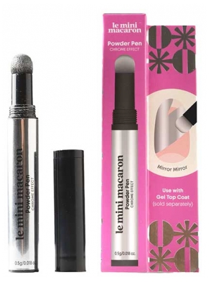 Le Mini Macaron Pincel Pó de Unhas Efeito Cromado 0,5 g - Tonalidade: Espelhinho Espelhinho