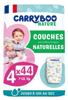 Scutece Naturale cu Model Carryboo Nature 44 Scutece Mărimea 4 (7-18 kg)