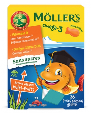Möller's Omega-3 Små Fisk 36 Vingummier - Smag: Multifrugt