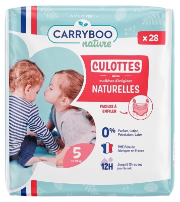 Scutece Naturale Carryboo 28 Scutece Mărimea 5 (12-18 kg)