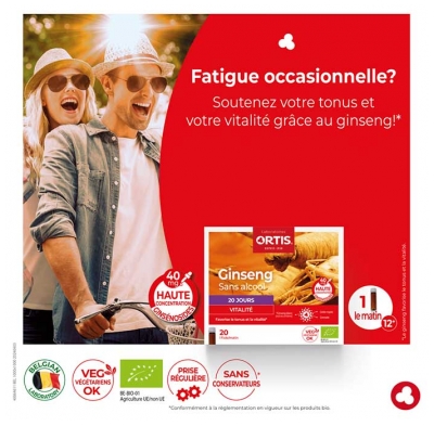 Ortis Ginseng Vitalité Bio 20 Fioles
