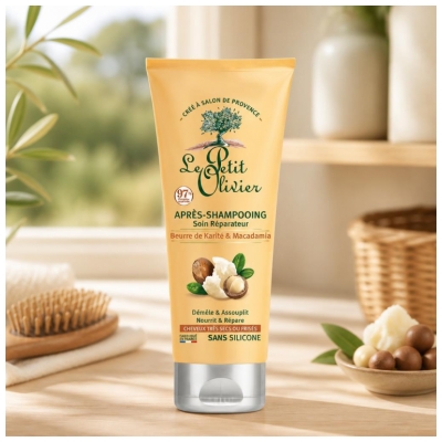 Le Petit Olivier Après-Shampoing Soin Réparateur Beurre de Karité & Macadamia 200 ml