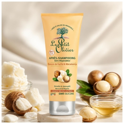 Le Petit Olivier Après-Shampoing Soin Réparateur Beurre de Karité & Macadamia 200 ml