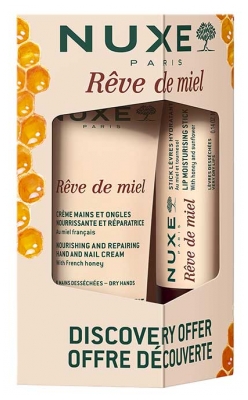 Nuxe Rêve de Miel Hand and Nail Cream 30ml + Lip Moisturizing Stick 4g