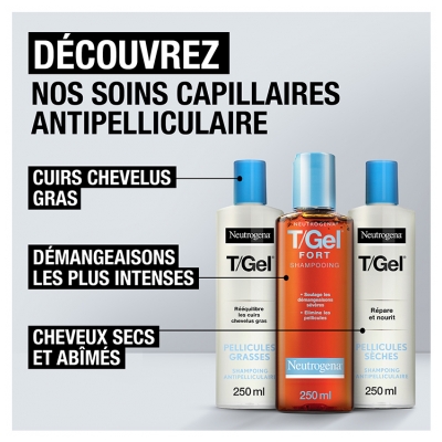 Neutrogena T/Gel Shampoing Pellicules Sèches 250 ml