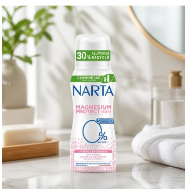 Narta Magnézium Protect Hipoalergeni Deodorant 48H Kompresirani Sprej 100 ml