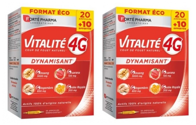 Forté Pharma Vitalidad 4G 30 Ampollas Lote de 2
