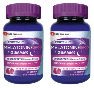 Forté Pharma Forté Night Melatonin 1900 30 Gummies Lote de 2
