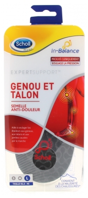 Scholl ExpertSupport Suelas Anti-Dolor Rodilla y Talón 1 Par - Tamaño: 42,5-45