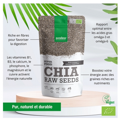 Purasana Super Food Graines de Chia Bio 200 g