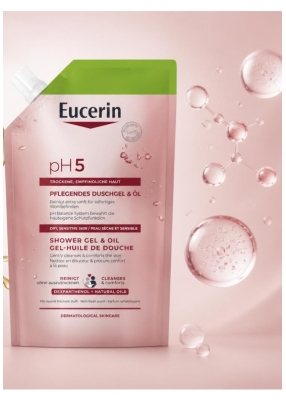 Eucerin pH5 Dušo želė-aliejus Eco-papildymas 400 ml