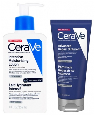CeraVe Very Dry Skin Routine Intensive Moisturizing Lotion 236 ml + Repairing Ointment 88 ml