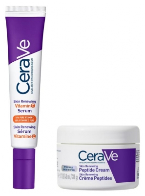 CeraVe Routine Anti-äge Sérum Vitamine C 30 ml + Crème Peptides 48 g
