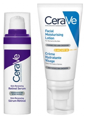 CeraVe Anti-Aging-Routine Retinol Serum 30 ml + Feuchtigkeitsspendende Creme 52 ml