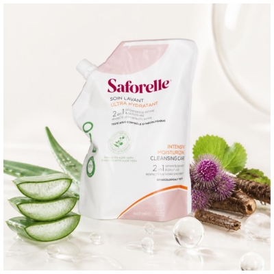 Saforelle Ultra Drėkinamasis Prausimosi Skystis Pakuotė Pildymas 400 ml