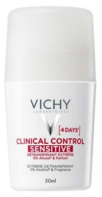 Vichy Clinical Control Sensitive Déodorant Détranspirant Extrême 4 Jours Roll-On 50 ml