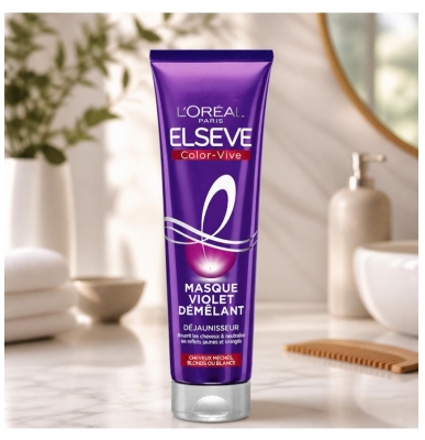 L'Oréal Paris Elseve Color Vive Violeta Matu Maska Izķemmēšanai un Atvaicēšanai 150ml
