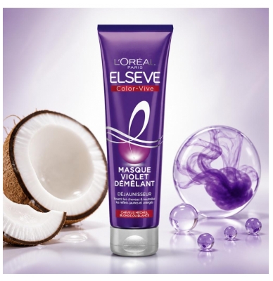 L'Oréal Paris Elseve Color Vive Violeta Matu Maska Izķemmēšanai un Atvaicēšanai 150ml