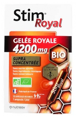 Nutreov Stim Royal Gelée Royale 4200 mg Bio 10 Ampoules