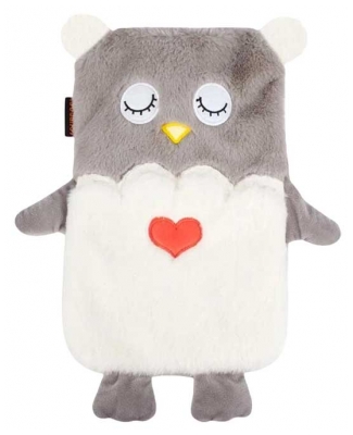 Calindoo Bouillotte à Eau et sa Housse Hibou 1,5 L