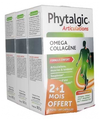 Nutreov Phytalgic Articulations Omega Collagène Lot de 3 x 60 Capsules