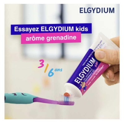 Elgydium Kids Gel Dentifrice Anti-Caries 3/6 Ans Lot de 2 x 50 ml